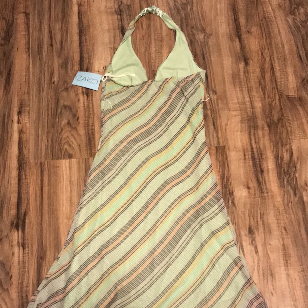 Zako green halter dress size medium - Picture 7 of 12